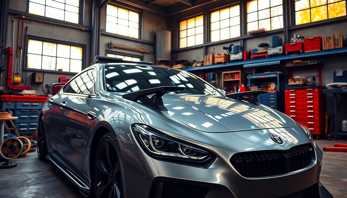 Auto Kufen manövrieren effizient in einer modernen Werkstatt mit dynamischem Umfeld.