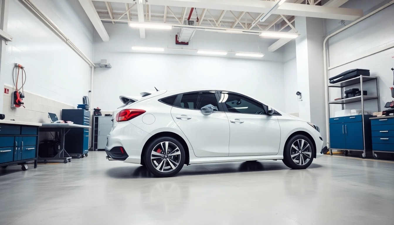 Leasing Rückgabe Check München mit professioneller Fahrzeugaufbereitung in einer sauberen Garage.
