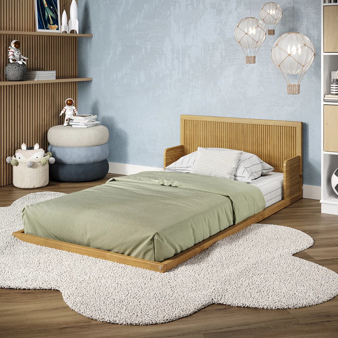 Wie das TiCAA Bodenbett 90x200 Kinderzimmer verändert