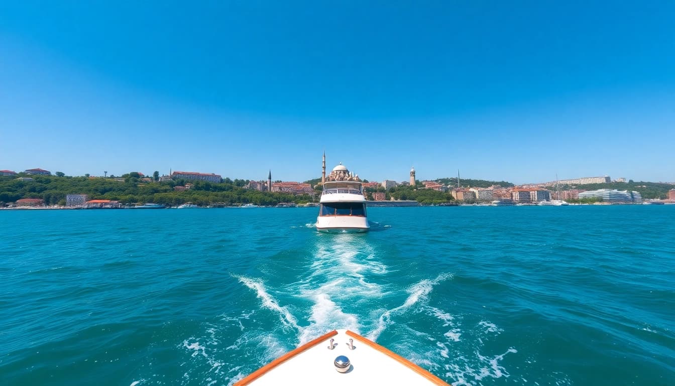 Genießen Sie eine Fahrt auf dem Bosporus-Cruise bei Tageslicht mit atemberaubendem Blick auf Istanbul.