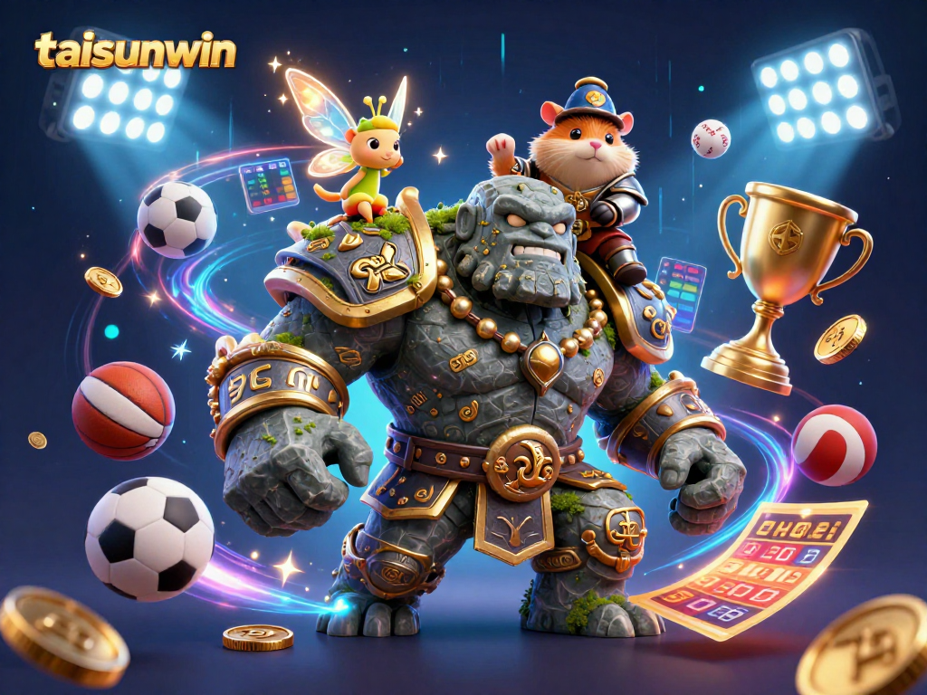 Engage with the exciting world of taisunwin through a vibrant 3D casino scene filled with magic and sports.