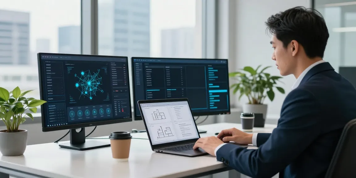 IT-Sicherheitsberatung in einem modernen Büro mit Sicherheitsanalysen auf Monitoren