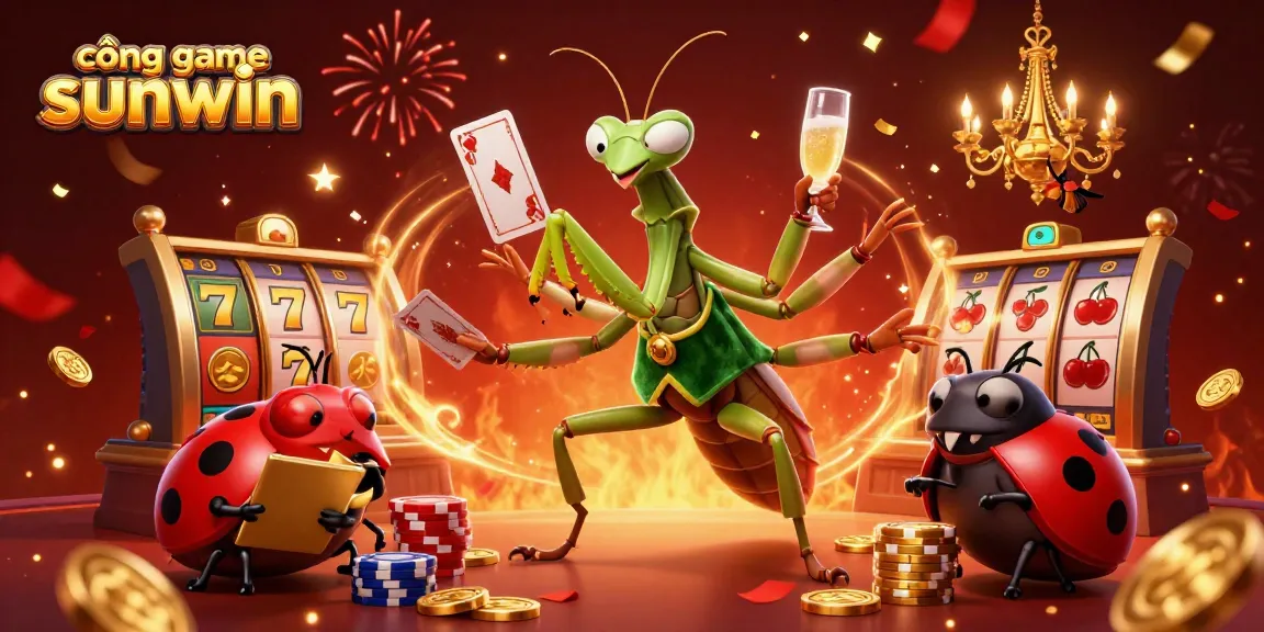 Experience excitement in cổng game sunwin with a giant mantis card sharp and thrilling slot reels.