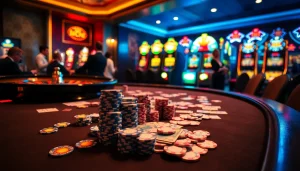 Experience the thrill of poker as BDTK1 enhances the excitement at a luxurious casino table.