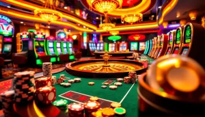 Experience thrilling gameplay at home Jl55 with vibrant casino tables and dynamic players.